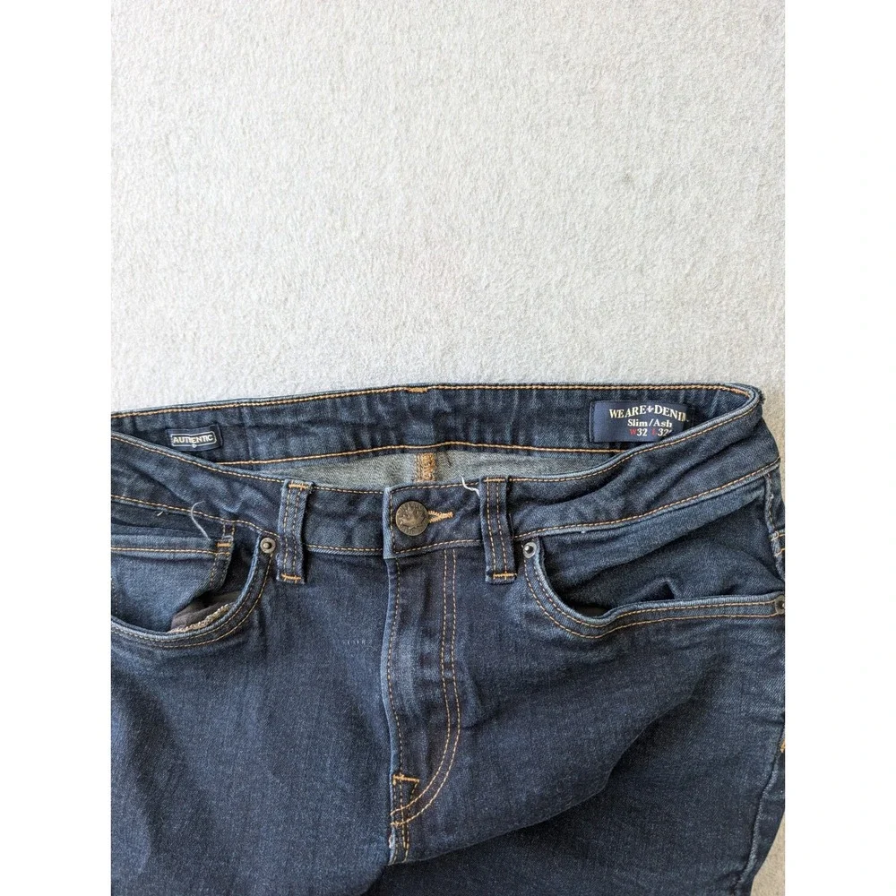 Buffalo David Bitton Ash Jeans Mens Slim Dark Wash Indigo Denim 32x32